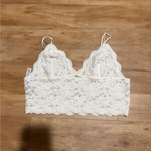 Free People Elegant Lace Bralette in White